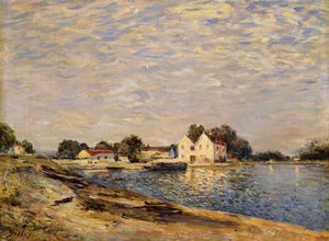 Saint-Mammes, na břehu Loing; Saint-Mammes, břehy Loingu, 1884 od Alfred Sisley