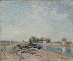Saint-Mammes, kanál Loing od Alfred Sisley
