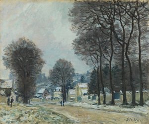 Sníh v Louveciennes, kolem roku 1874 od Alfred Sisley