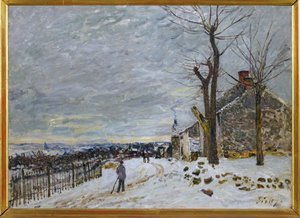 Sníh ve Veneux-Nadon, asi 1880 (malba na plátně) od Alfred Sisley
