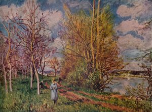 Jaro na březích řeky, konec 19. století. 1941 od Alfred Sisley