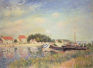 The Banks of the Loing v Saint-Mammes, 1885 od Alfred Sisley