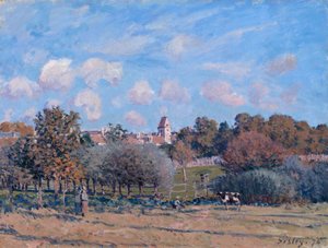 Zvonice v Noisy-le-Roi, podzim od Alfred Sisley