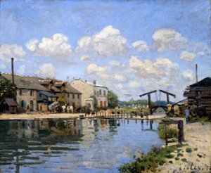 Canal Saint-Martin, Paříž, 1872 od Alfred Sisley