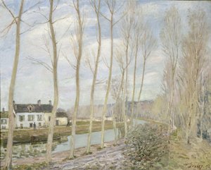 Kanál Loing v Moretu od Alfred Sisley
