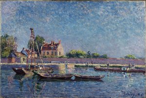 Zdýmadlo v Saint-Mammès od Alfred Sisley
