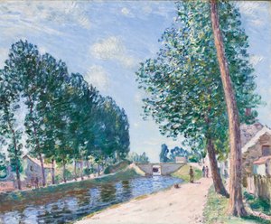 Kanál Loing v Moiret, kolem roku 1892 od Alfred Sisley