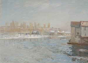 The Loing and the Mills of Moret, Snow Effect, 1891 od Alfred Sisley