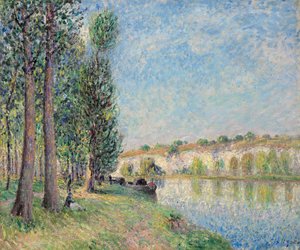 Loing at Moret; The Loing at Moret, 1885 od Alfred Sisley