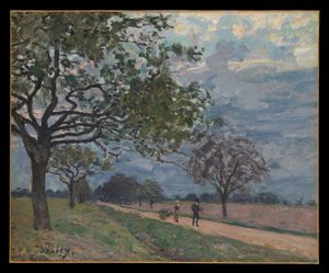 Cesta z Versailles do Louveciennes od Alfred Sisley