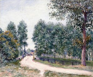 Cesta Saint-Mammes - Ráno od Alfred Sisley