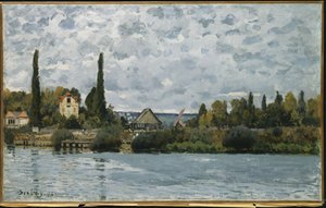 Seina v Bougival, 1873 od Alfred Sisley