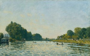 Seina v Bougival; La Seine a Bougival, 1872 od Alfred Sisley