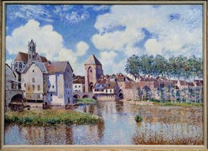 Pohled na Moret na Loing. Obraz Alfreda Sisleyho (1839-1899) od Alfred Sisley