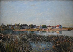 Pohled na Saint-Mammès od Alfred Sisley