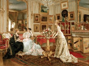 A.Stevens, Malířova psací místnost od Alfred Emile Stevens