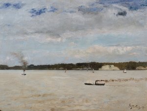 Honfleur Bay. 1891 od Alfred Emile Stevens
