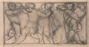 Skupina cherubínů (design pro vlys?) od Alfred Emile Stevens