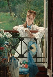 Modrá stuha, asi 1894. od Alfred Emile Stevens