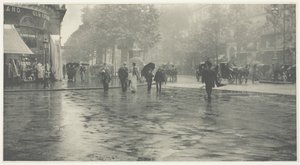 Mokrý den na bulváru, Paříž, 1894, vytištěno cca. 1897. od Alfred Stieglitz