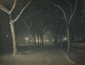 Ledová noc, New York od Alfred Stieglitz
