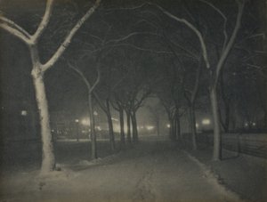 Ledová noc, New York od Alfred Stieglitz