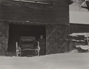 Stodola, kočár a sníh od Alfred Stieglitz