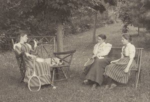 Emmy Obermeyer, Agnes Stieglitz a Flora Small v Oaklawnu od Alfred Stieglitz
