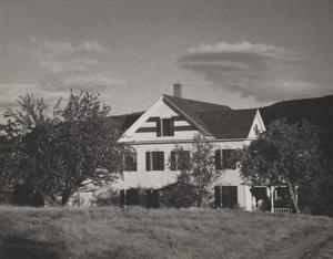 Dům a stromy, Lake George od Alfred Stieglitz