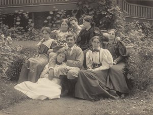 Ma, teta Rosa, Selma, Ag, Emmy, Ralph Bernheim, Hans Wetzler a Minnie Wetzler, Lake George od Alfred Stieglitz