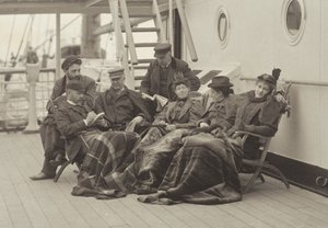 Sime Herrmann, manželé Mannovi, dr. Brown, pan McGibbon, slečna Linthicumová a Emmy – na palubě lodi Bourgogne ve dnech 5.–14. května 1896 od Alfred Stieglitz
