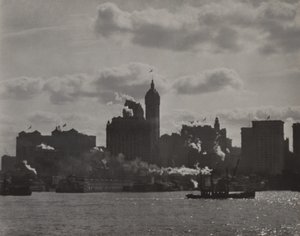 Budova Singer Building z pohledu od řeky Hudson od Alfred Stieglitz