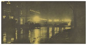 Záře noci - New York od Alfred Stieglitz