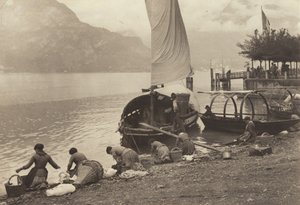 Prádelníčky u jezera Como od Alfred Stieglitz