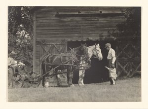 [Yvonne Boursault, Fred Varnum a dva neidentifikovaní muži, Lake George] od Alfred Stieglitz
