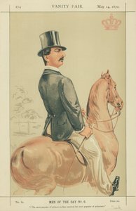 HSH Vévoda z Tecku, nejoblíbenější z princů, za kterého se oženil, nejoblíbenější z princezen, 14. května 1870, karikatura Vanity Fair
