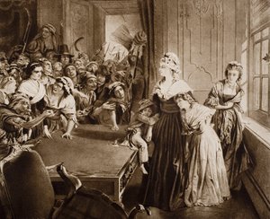 Tuileries, 20. června 1792, ilustrace z „Nástin historie“ od H. G. Wellse, svazek II, vydané v roce 1920