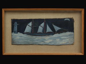 Trawler u cornwallského pobřeží, kolem roku 1930 od Alfred Wallis