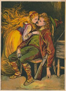 Hans Christian Andersen: Ledová panna (barevná litografie)