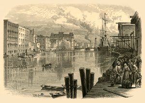 „Milwaukee River, v Milwaukee“, 1874.