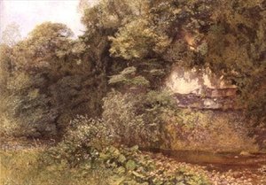 Still Pool Under Rocks od Alfred William Hunt