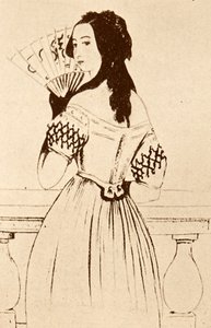 George Sand (kresba) od Alfred de Musset