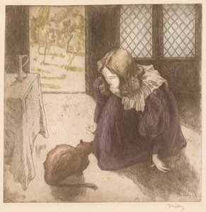 Interiér, Holčička s kočkou (La Petite fille au chat)