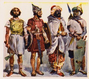 Iberové, Keltové a Maurové (barevná litografie)