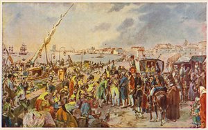 Jan z Braganzy, portugalský princ regent, odjíždí do Brazílie