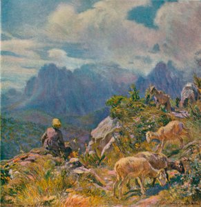 Pastviny v Apuánských Alpách, c1922 od Alfredo Vaccari