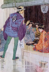 Ilustrace k Příběhu Mikado (barevné lito) od Alice Bolingbroke (after) Woodward