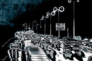 Northbound, 2016 (ručně malovaná fotografie)