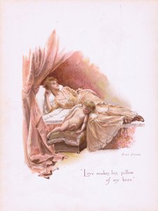 Láska dělá jeho polštář mého kolena, z Some Old Love Songs vydané Hildesheimer & Faulkner, 1892