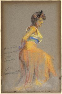 Model ve žluté barvě od Alice Pike Barney